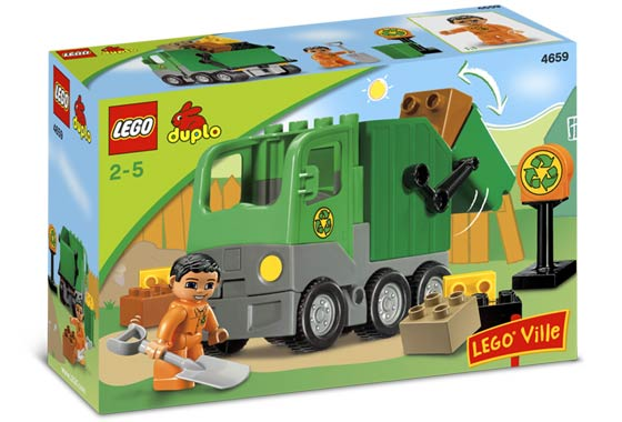 The 4659 LEGO DUPLO garbage truck is part of the list of all LEGO garbage and recycling truck sets ever released.